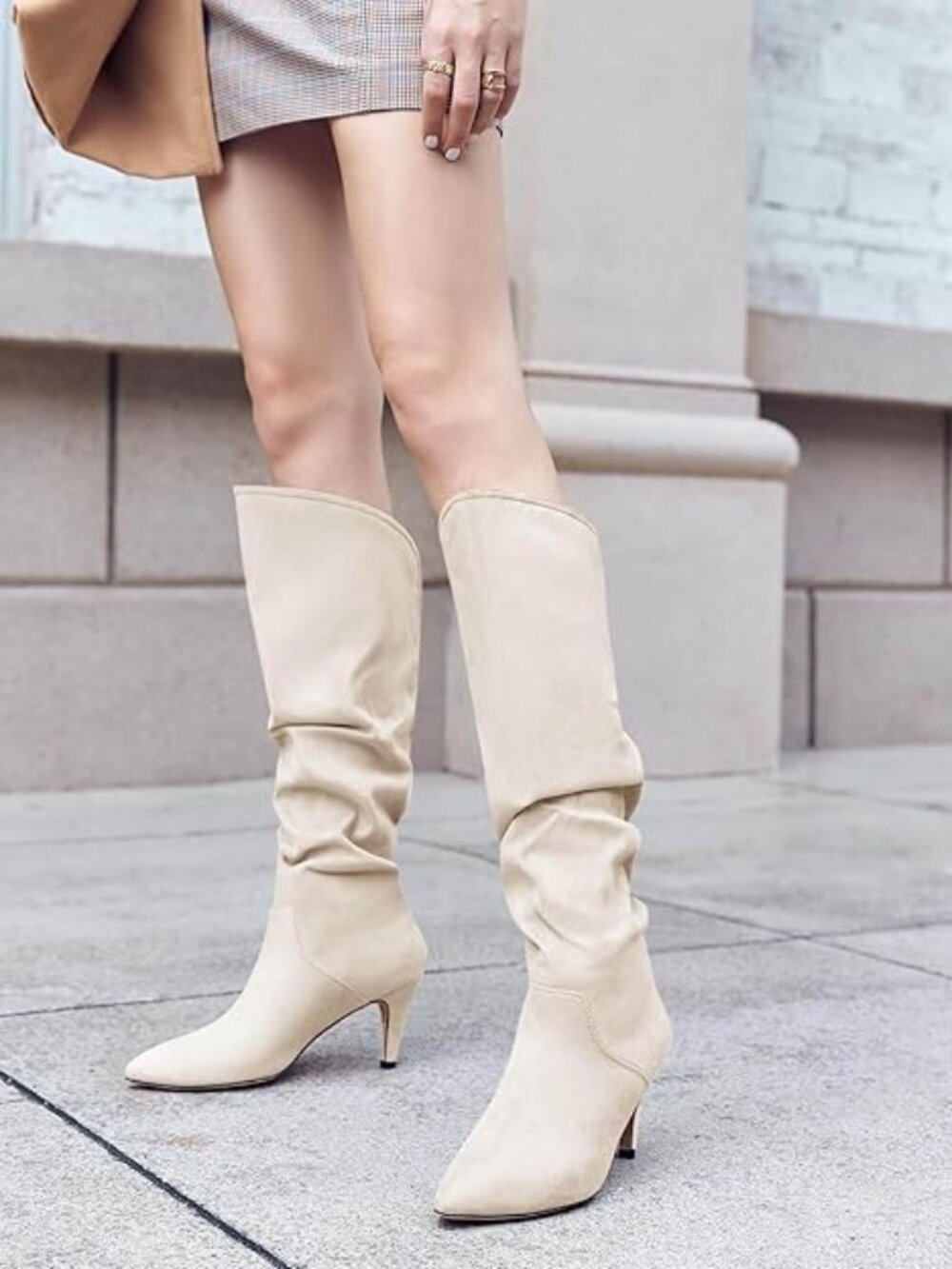 Women’s Slouchy Knee-High Boots | Wide Calf | Pointed Toe